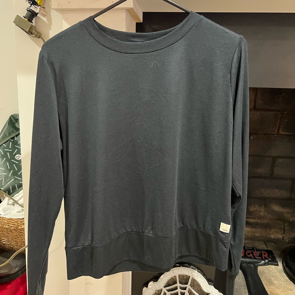 Vuori Daydream Crew Womens Long Sleeve Black Size Medium